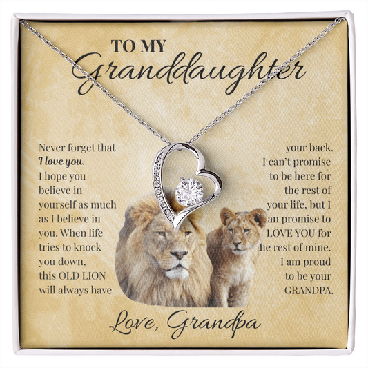 To My Granddaughter Love Grandpa | Forever Love Necklace
