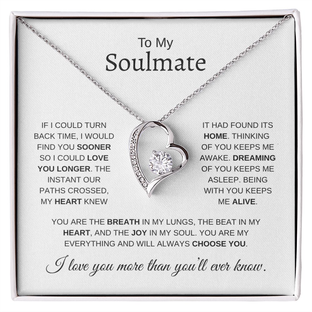 To My Soulmate I love you more than you'll ever know | Forever Love Necklace