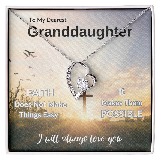 To My Dearest Granddaughter | Forever Love Necklace