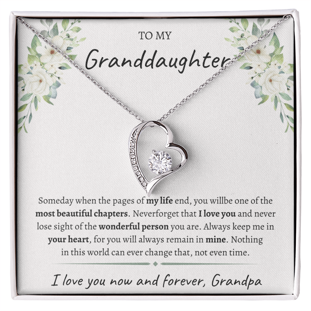 To My Granddaughter from Grandpa | Forever Love Necklace