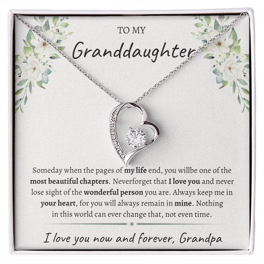 To My Granddaughter from Grandpa | Forever Love Necklace