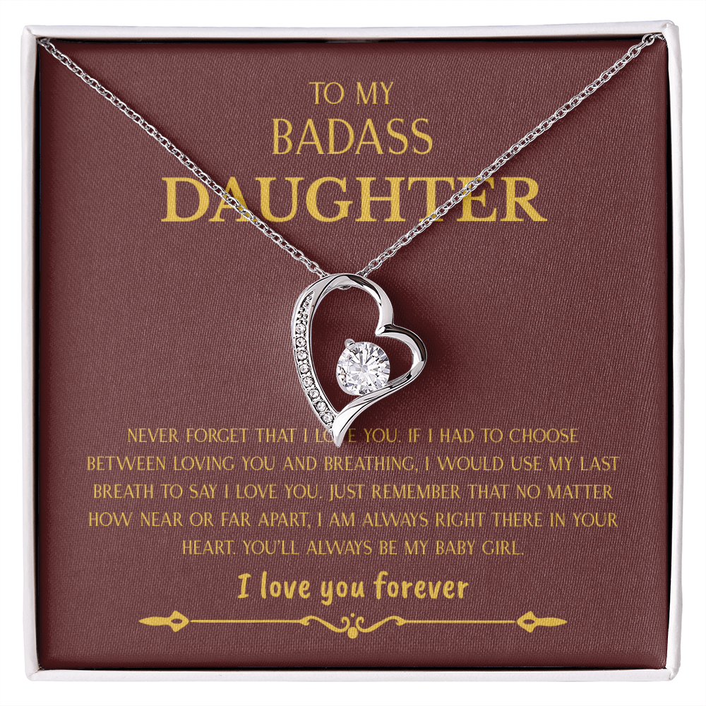 To My Badass Daughter | Forever Love Necklace