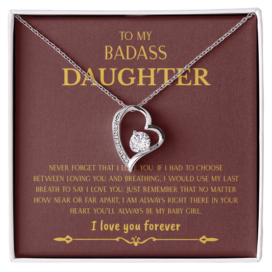 To My Badass Daughter | Forever Love Necklace