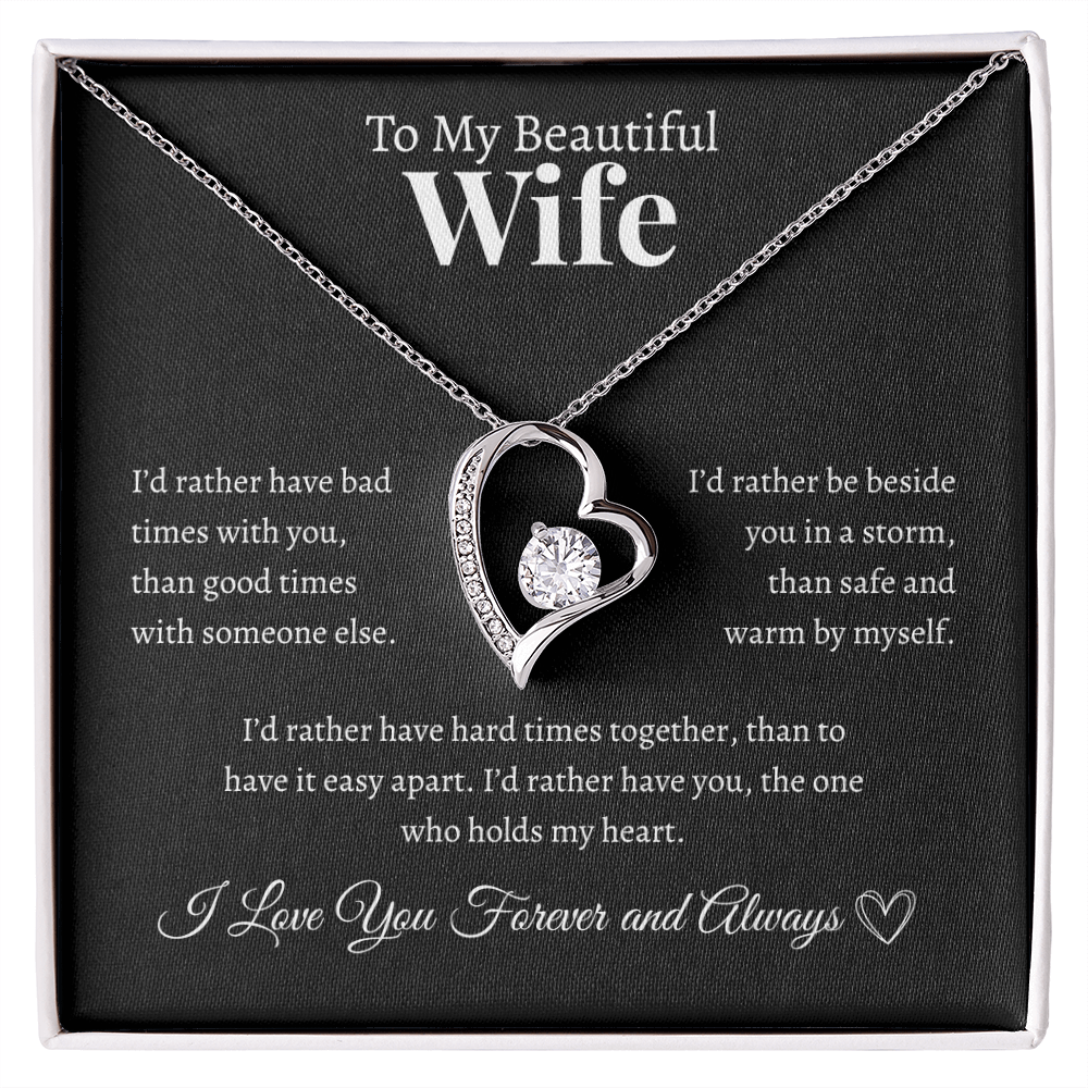 To My Beautiful Wife | Forever Love Necklace