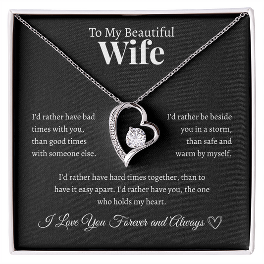 To My Beautiful Wife | Forever Love Necklace