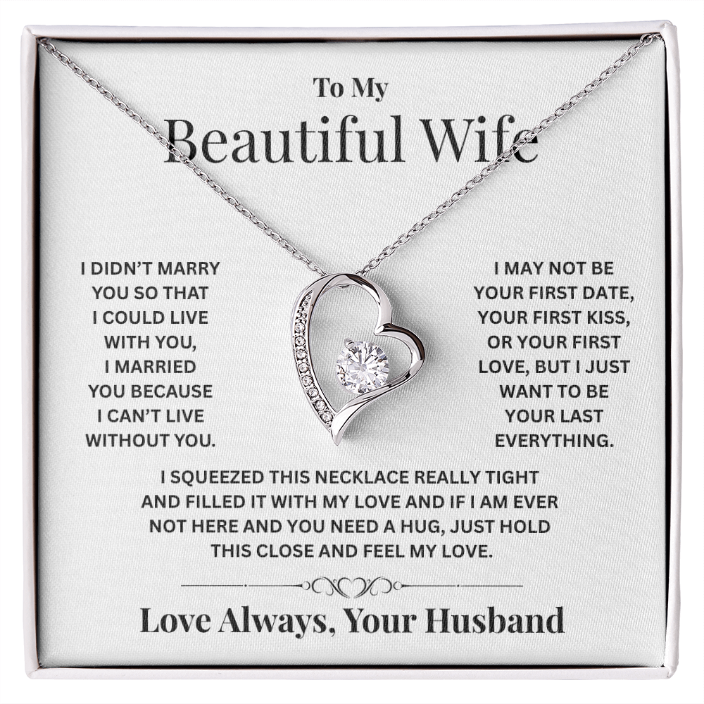To My Beautiful Wife | Forever Love Necklace