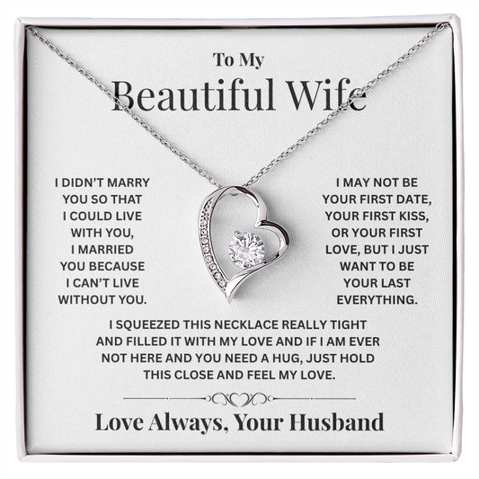 To My Beautiful Wife | Forever Love Necklace
