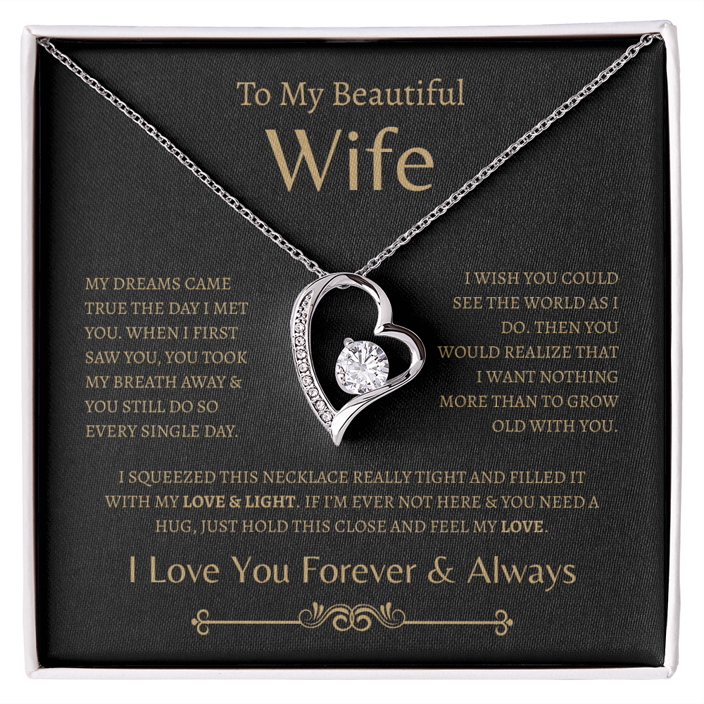 To My Beautiful Wife | Forever Love Necklace