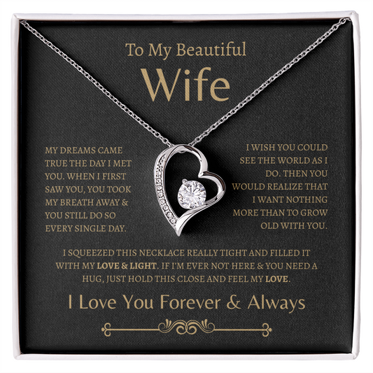 To My Beautiful Wife | Forever Love Necklace