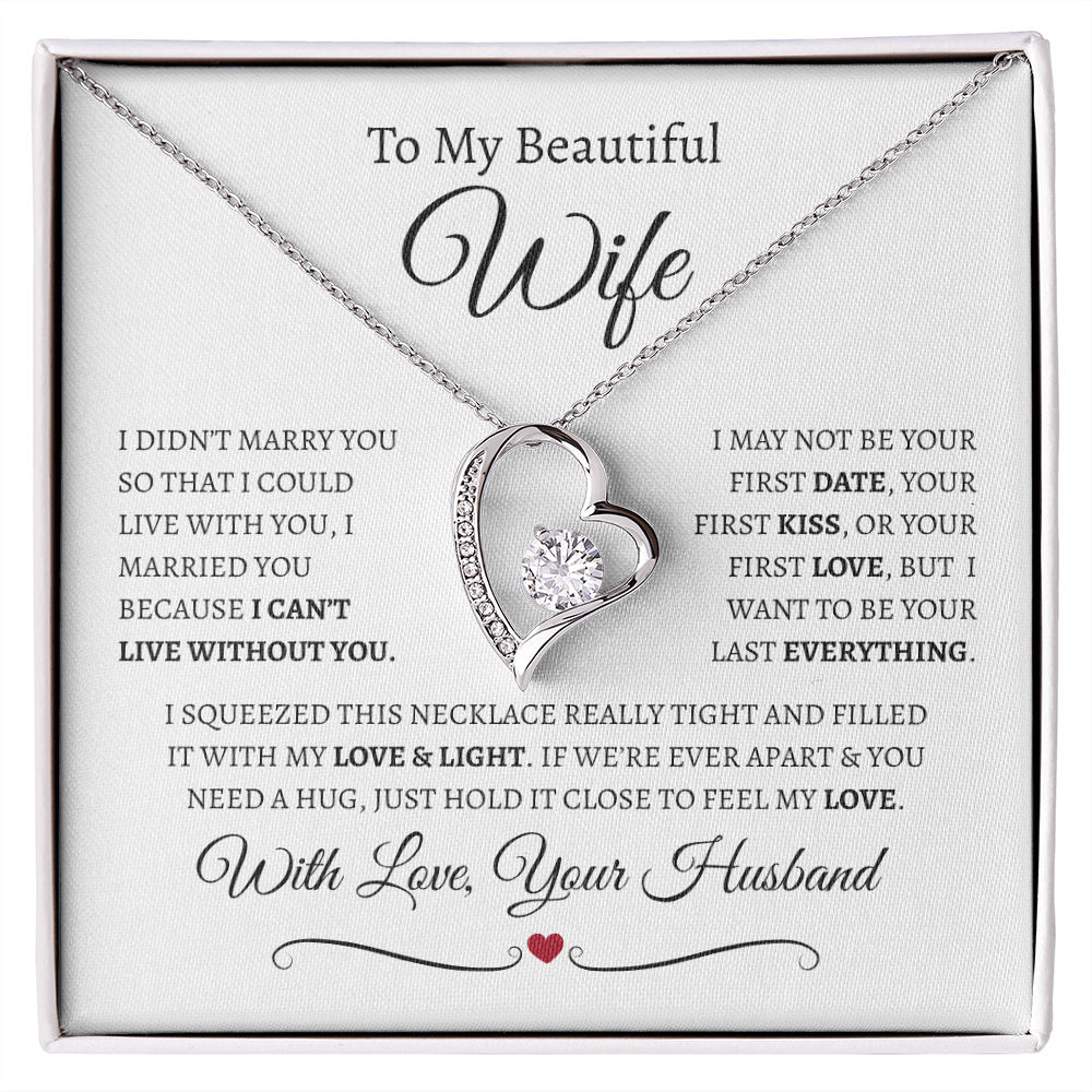 To My Beautiful Wife | Forever Love Necklace