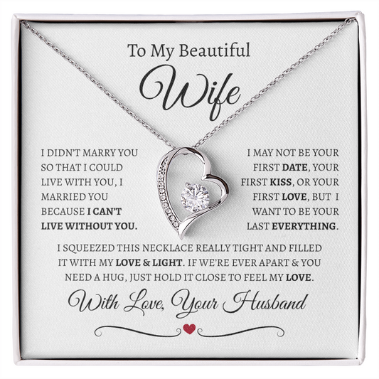 To My Beautiful Wife | Forever Love Necklace