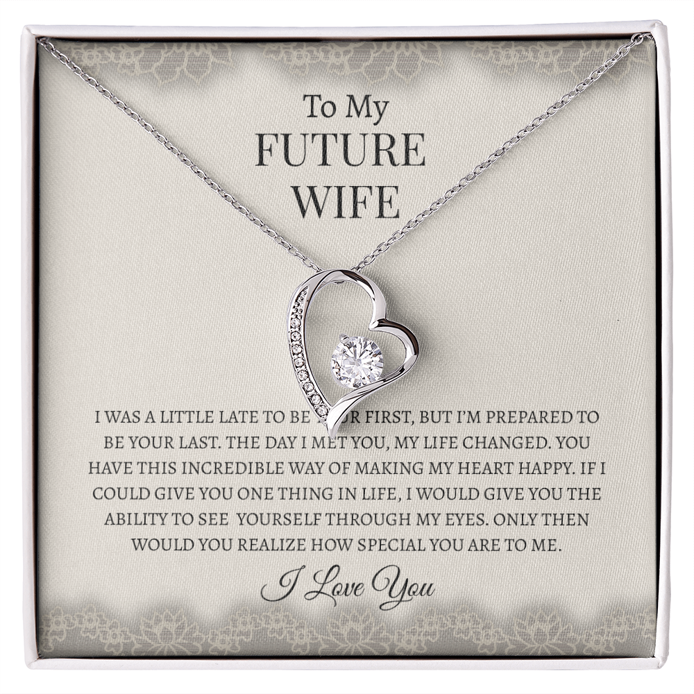 To My Future Wife Gray Lace | Forever Love Necklace