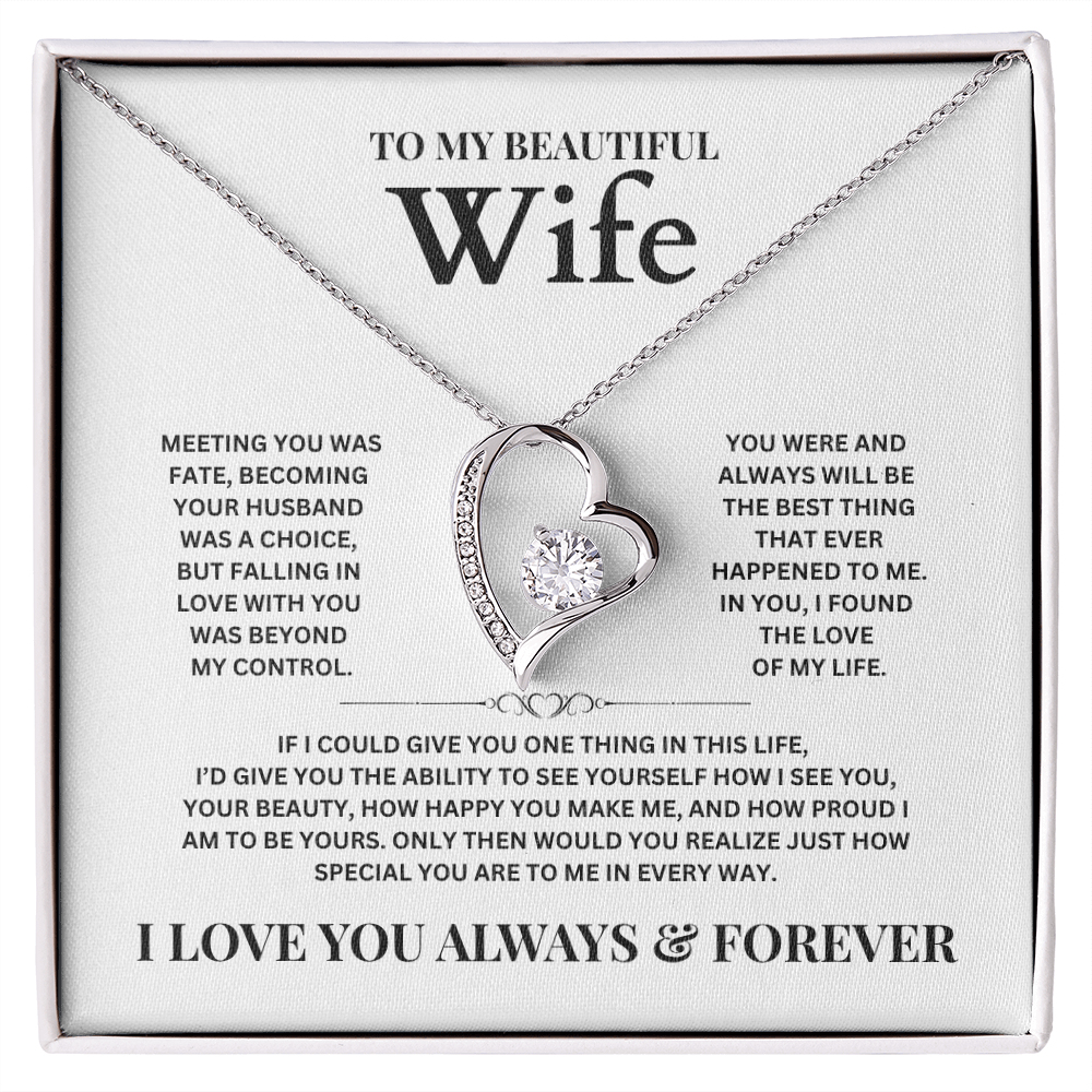 To My Beautiful Wife | Forever Love Necklace