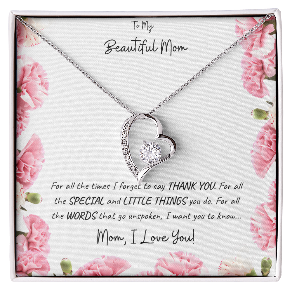 To My Beautiful Mom | Forever Love Necklace