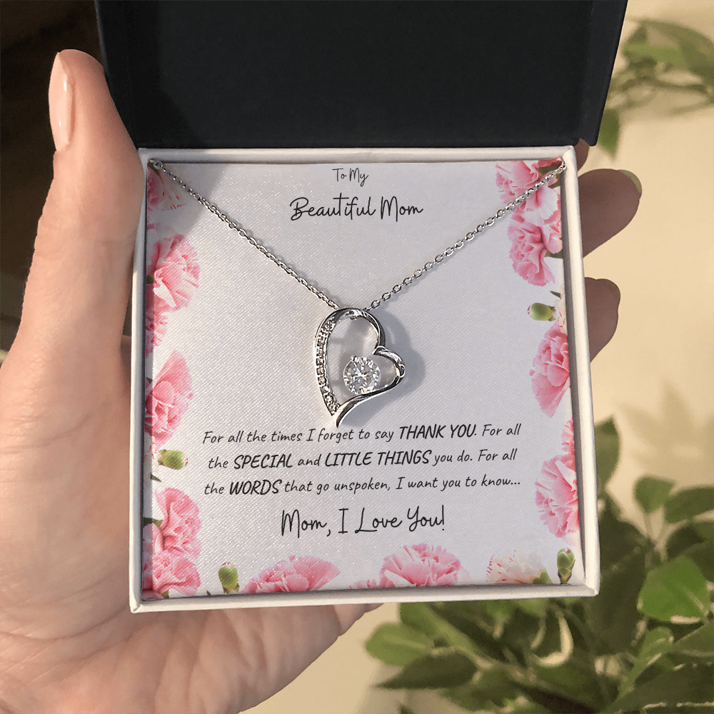 To My Beautiful Mom | Forever Love Necklace