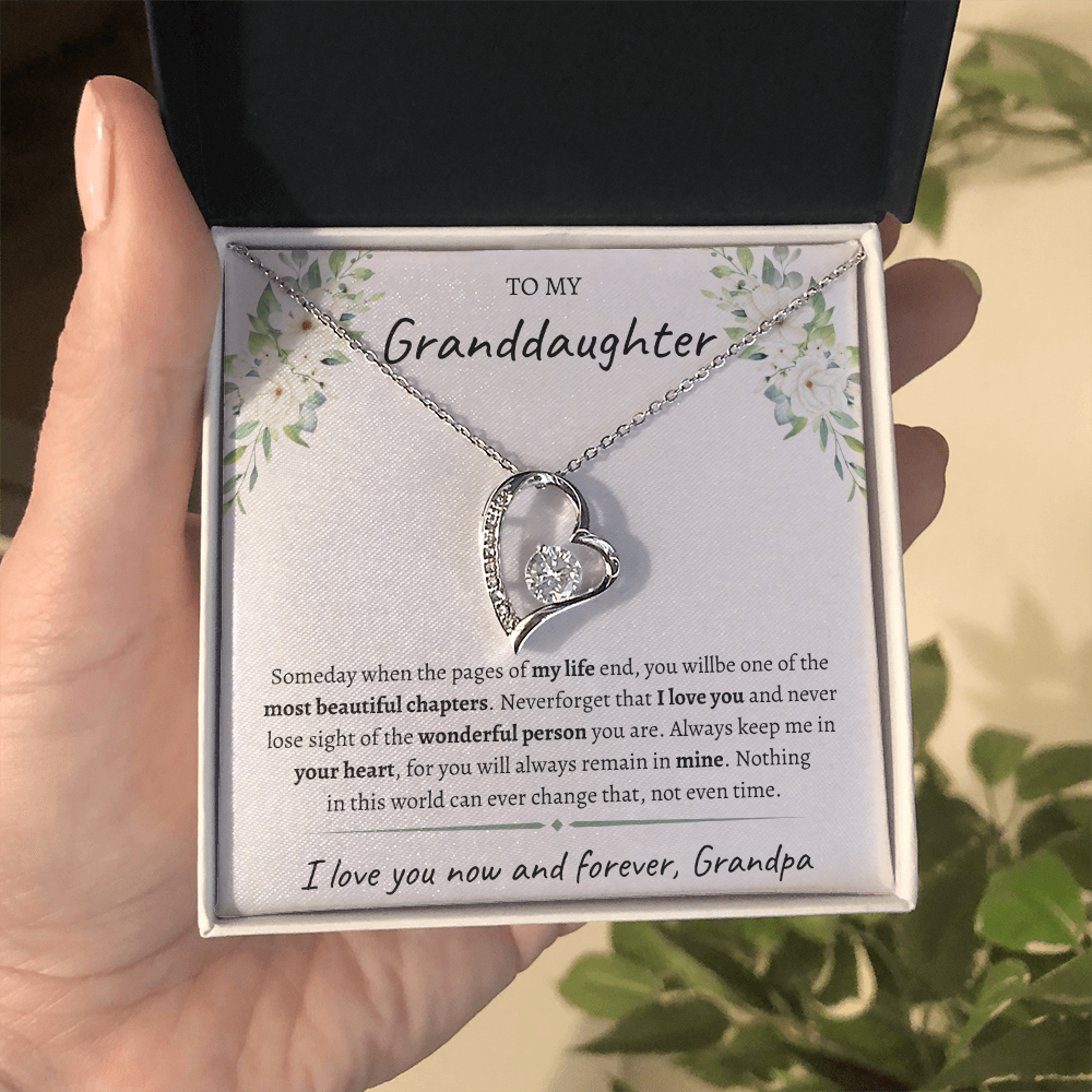 To My Granddaughter from Grandpa | Forever Love Necklace