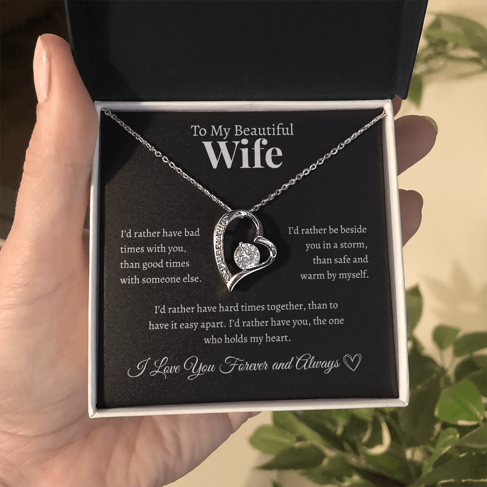 To My Beautiful Wife | Forever Love Necklace