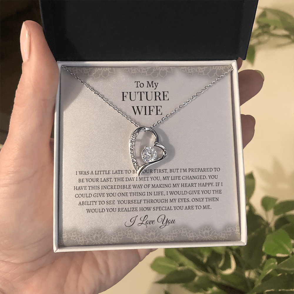 To My Future Wife Gray Lace | Forever Love Necklace