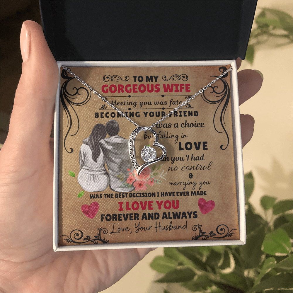 To My Gorgeous Wife | Forever Love Necklace