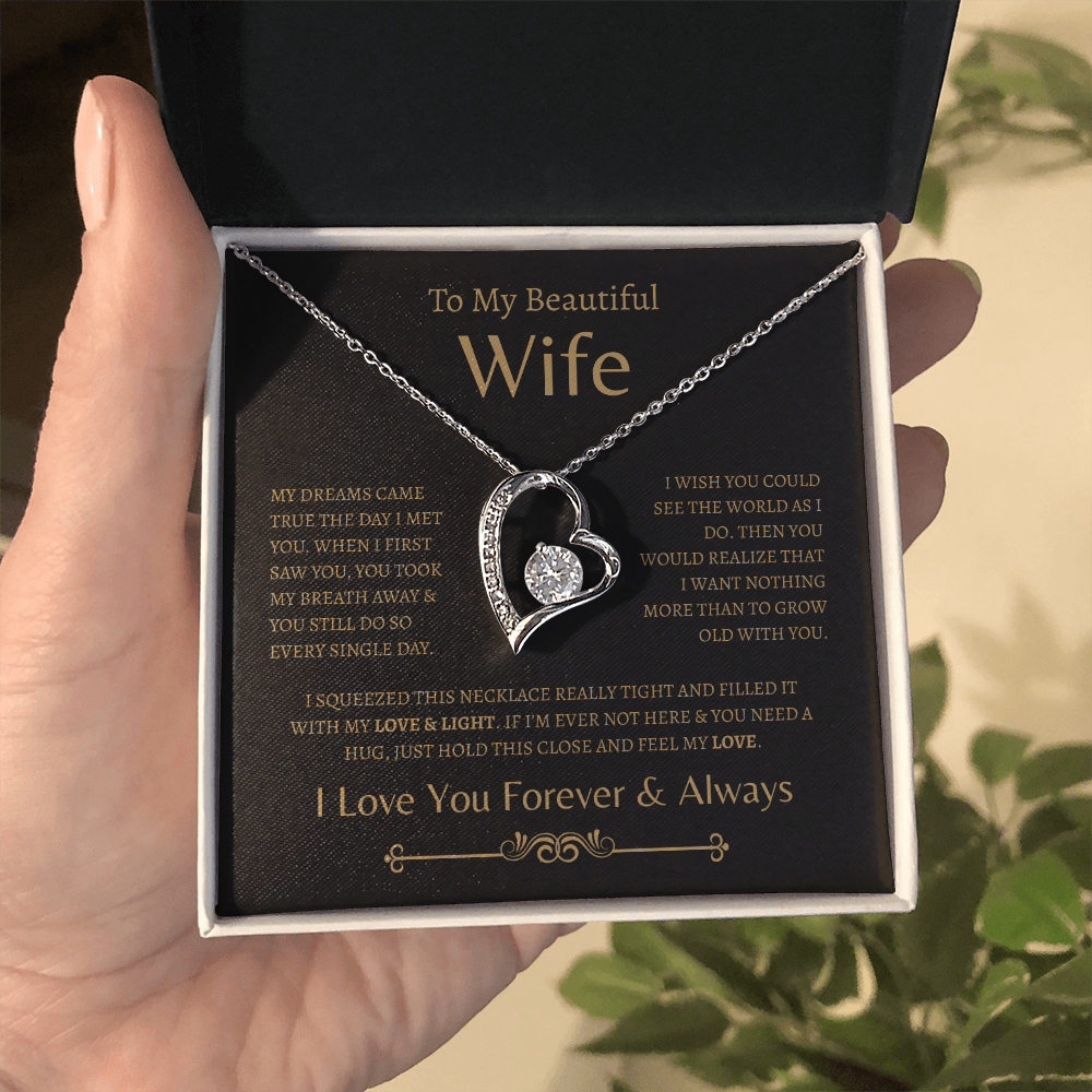 To My Beautiful Wife | Forever Love Necklace