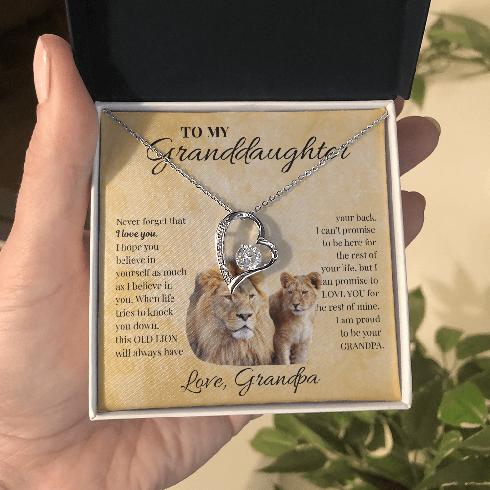 To My Granddaughter Love Grandpa | Forever Love Necklace