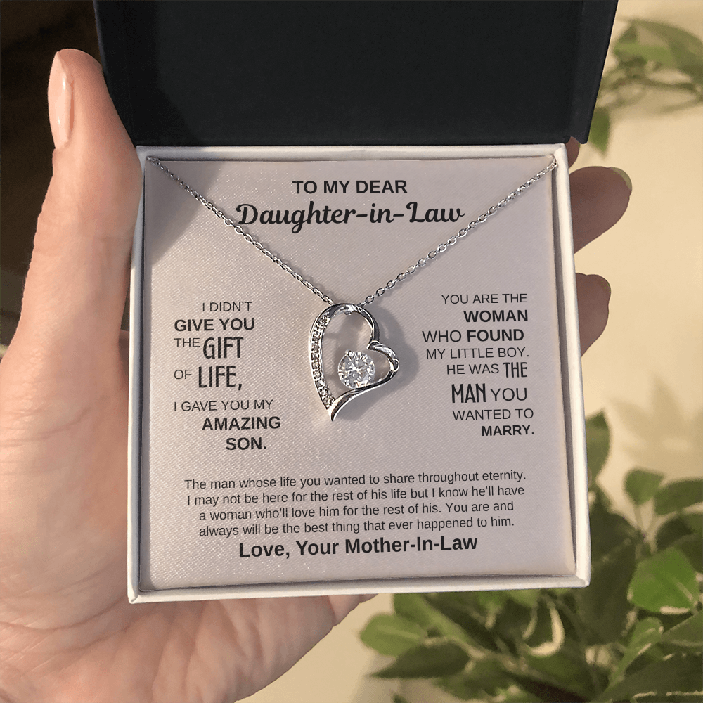 To My Dear Daughter-In-Law | Forever Love Necklace