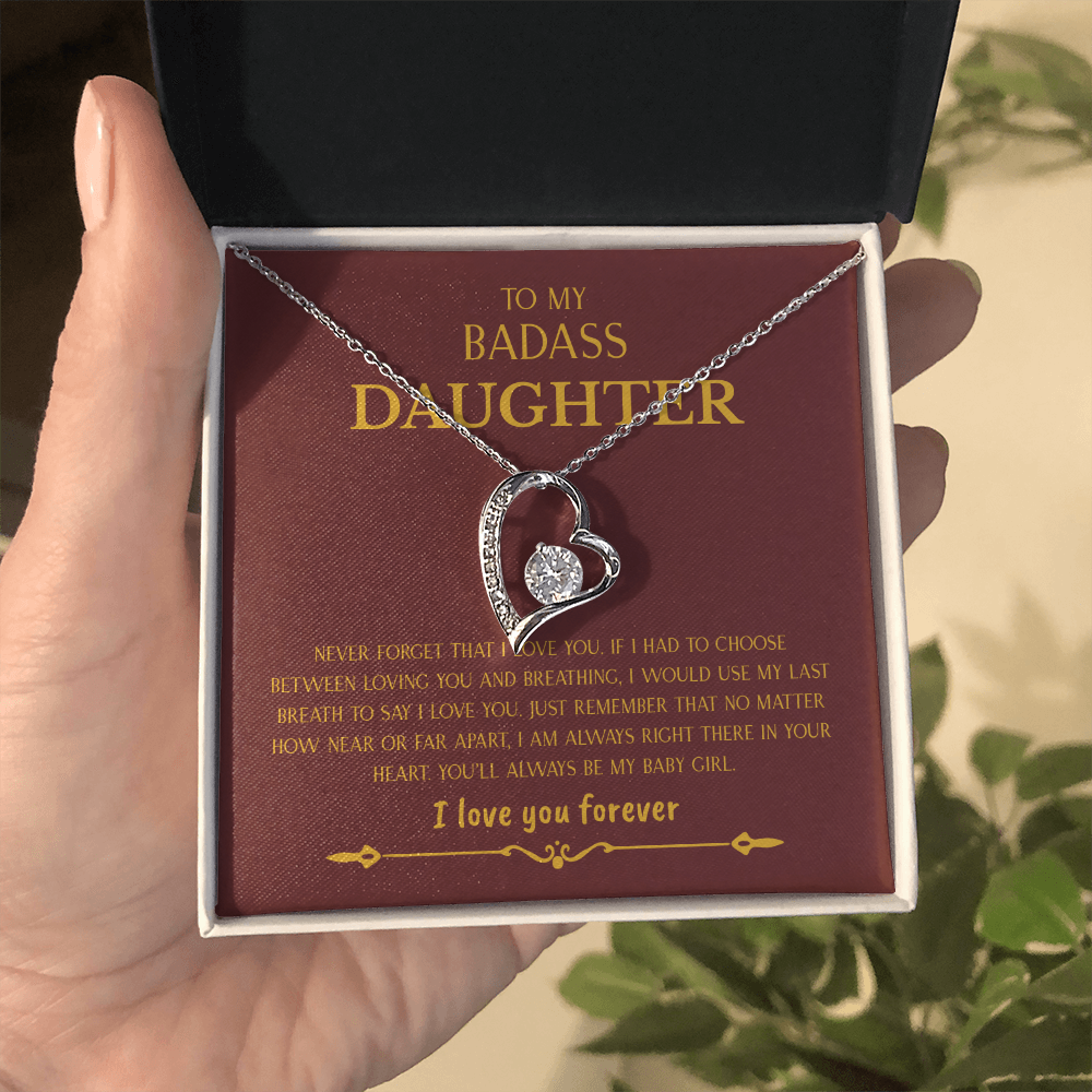 To My Badass Daughter | Forever Love Necklace