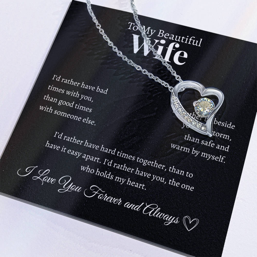 To My Beautiful Wife | Forever Love Necklace