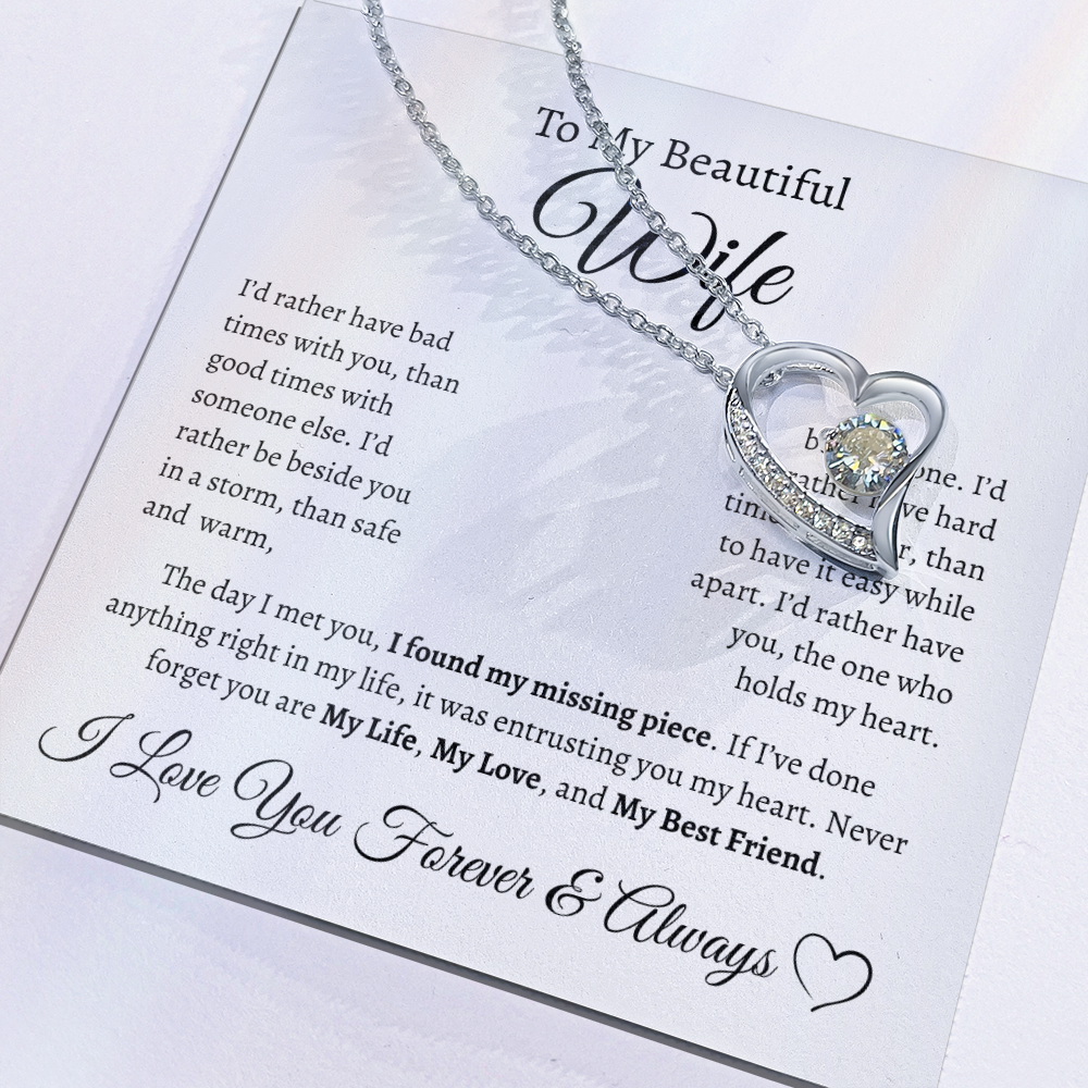 To My Beautiful Wife | Forever Love Necklace