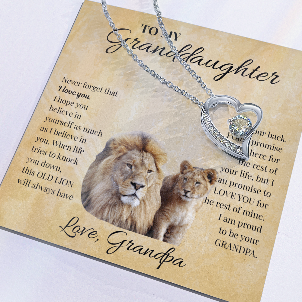 To My Granddaughter Love Grandpa | Forever Love Necklace