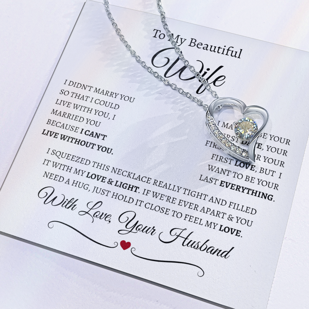 To My Beautiful Wife | Forever Love Necklace