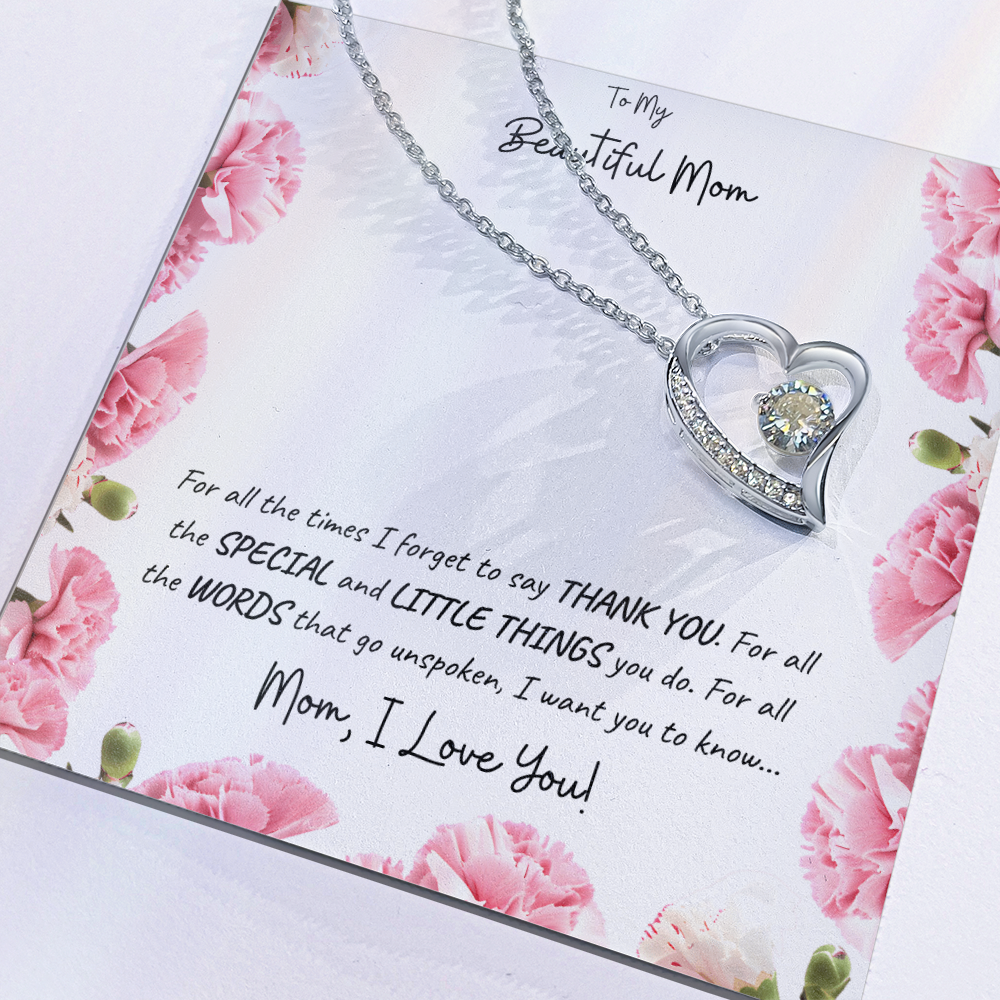 To My Beautiful Mom | Forever Love Necklace