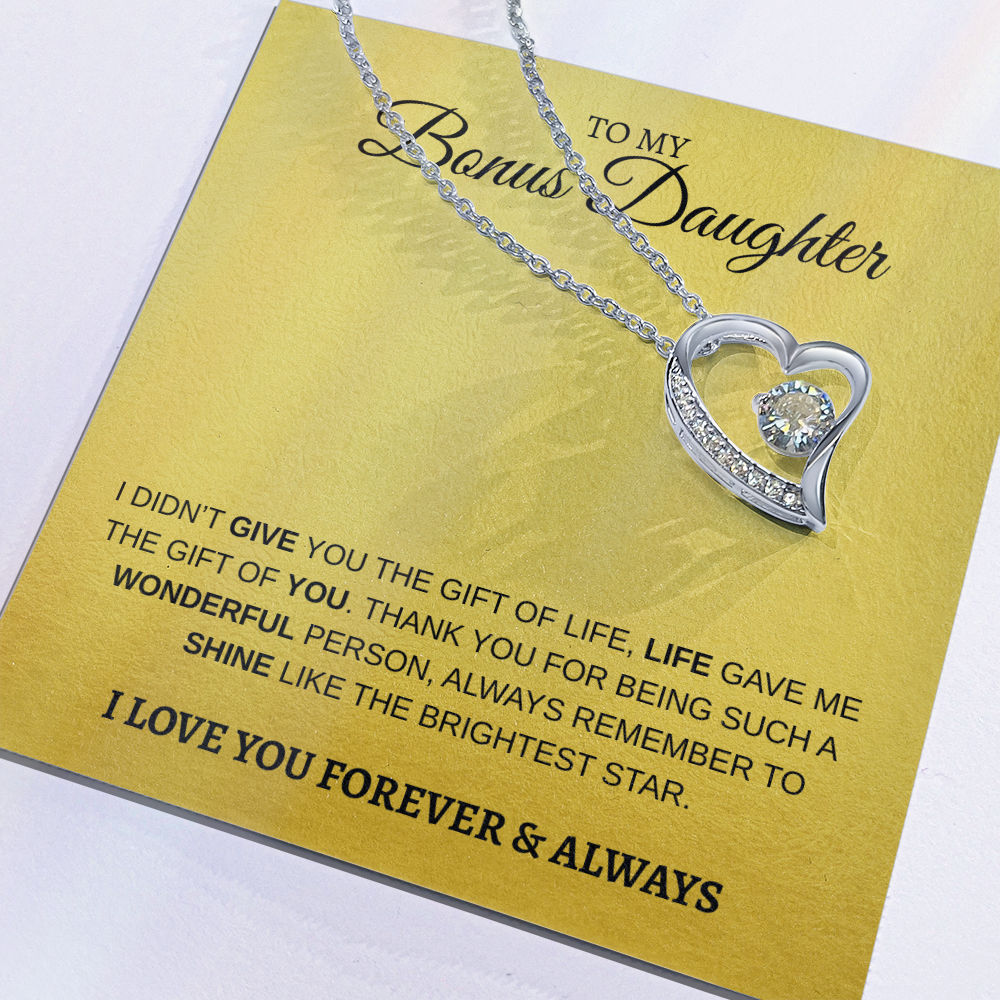 To My Bonus Daughter | Forever Love Necklace