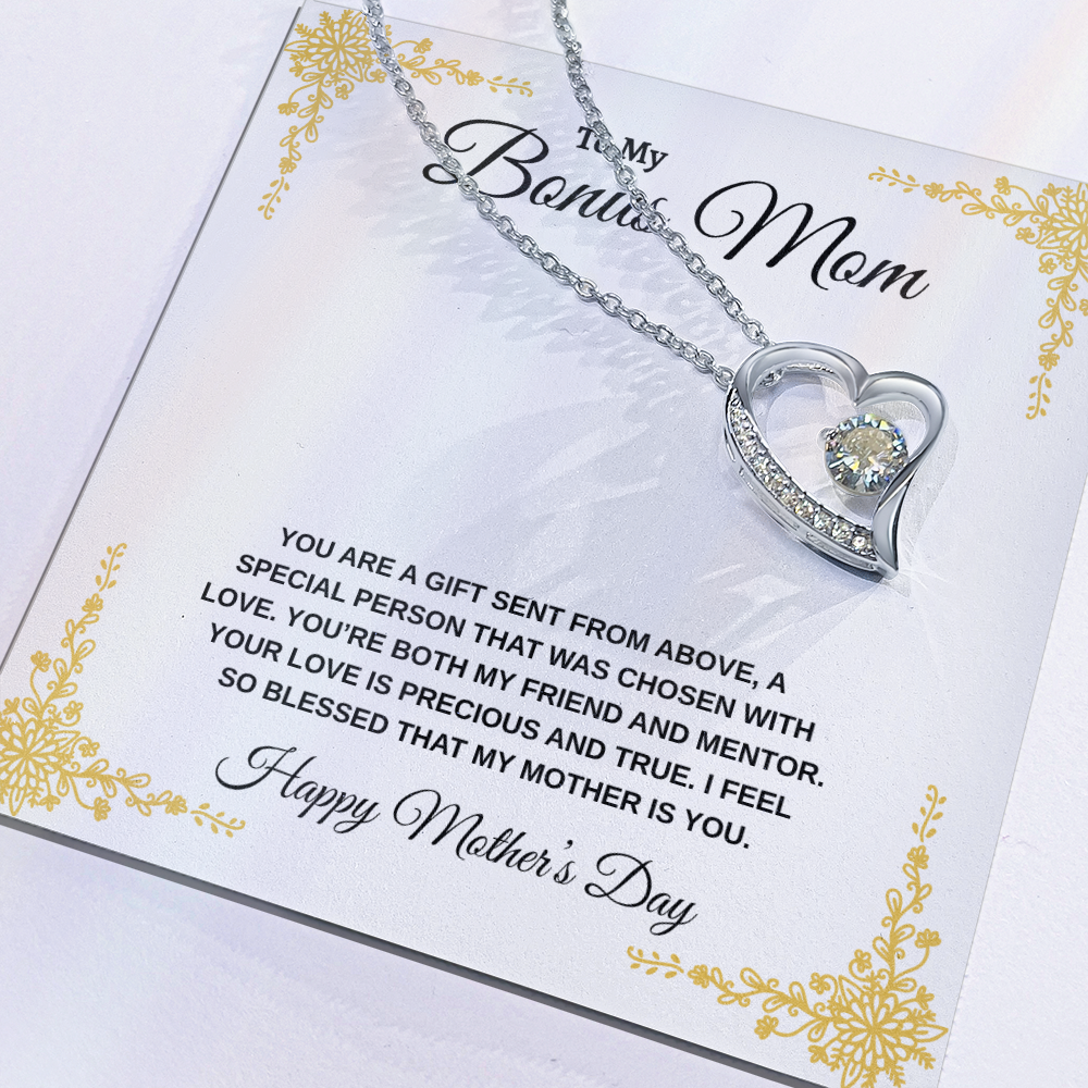 Bonus Mom Happy Mother's Day | Forever Love Necklace