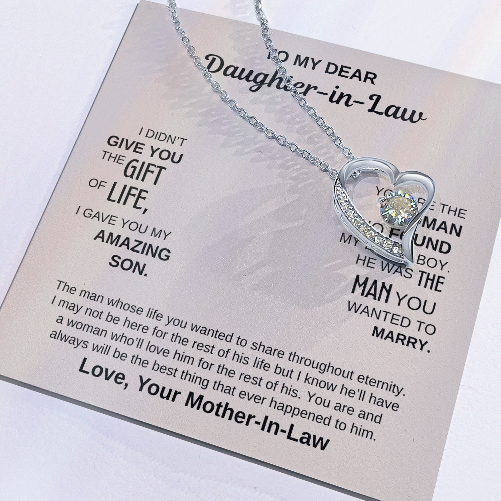 To My Dear Daughter-In-Law | Forever Love Necklace