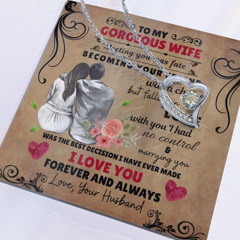 To My Gorgeous Wife | Forever Love Necklace