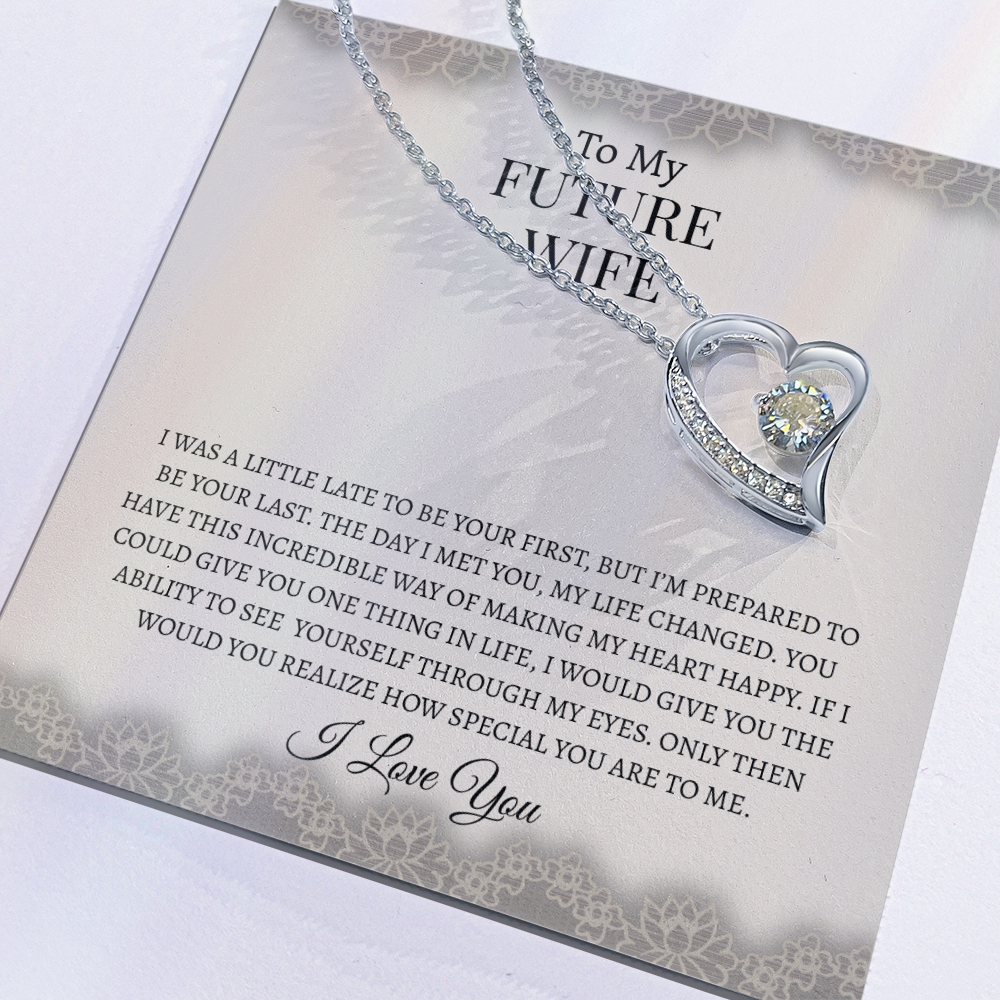 To My Future Wife Gray Lace | Forever Love Necklace