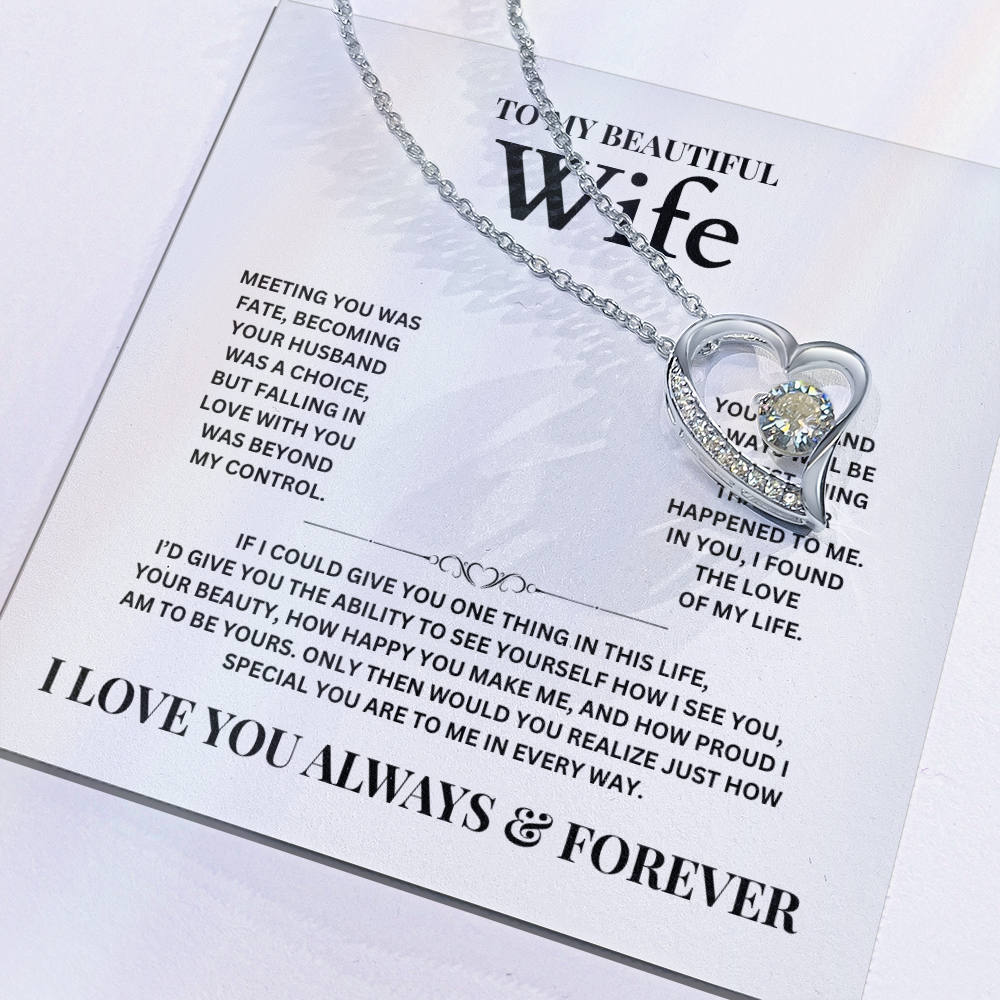 To My Beautiful Wife | Forever Love Necklace