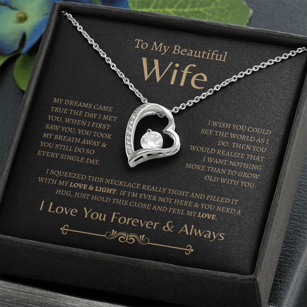 To My Beautiful Wife | Forever Love Necklace