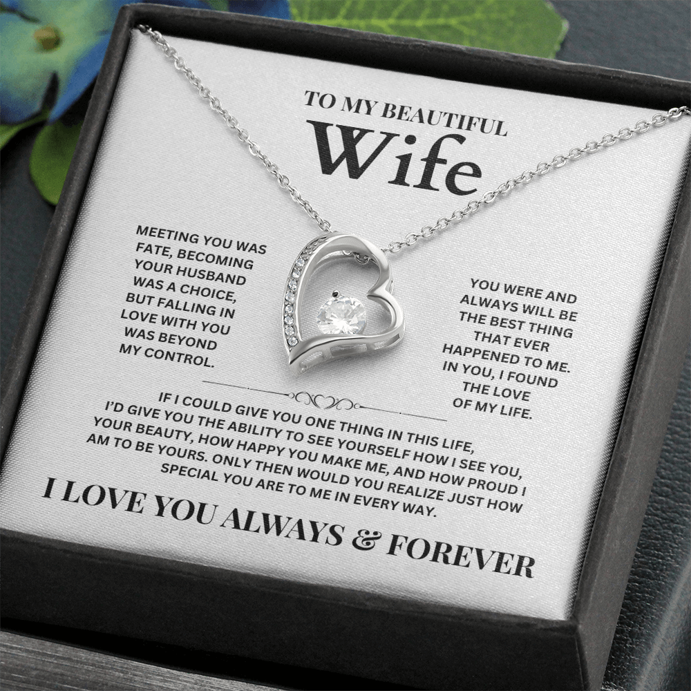 To My Beautiful Wife | Forever Love Necklace