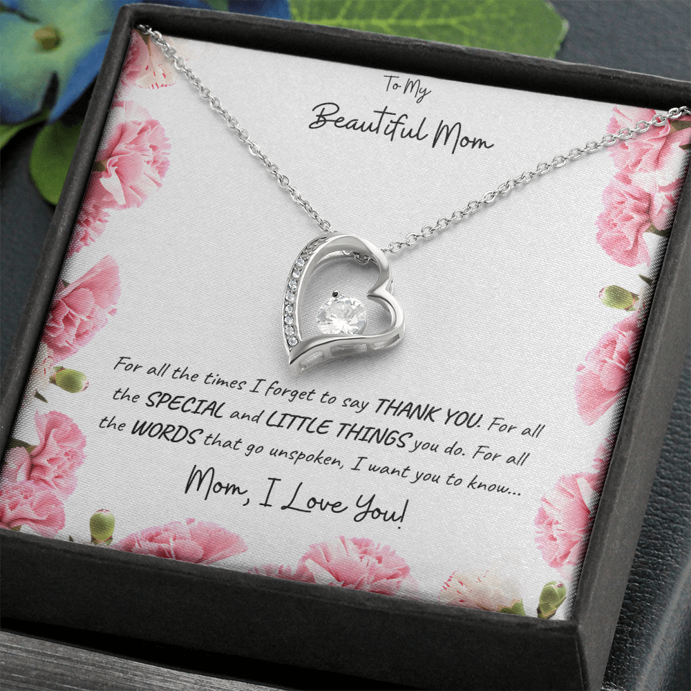 To My Beautiful Mom | Forever Love Necklace