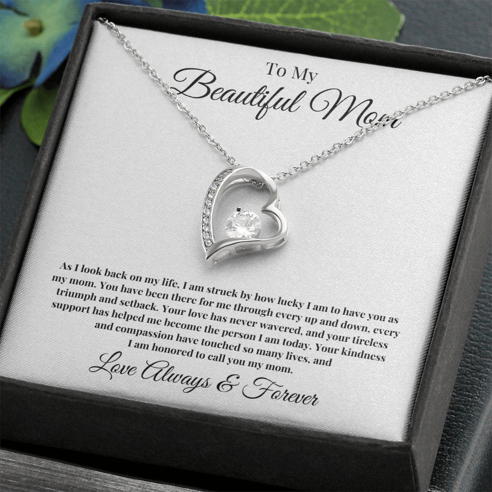 To My Beautiful Mom | Forever Love Necklace
