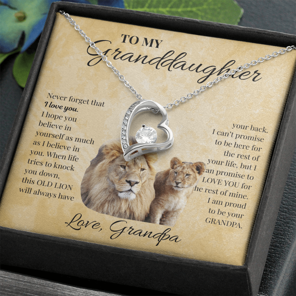 To My Granddaughter Love Grandpa | Forever Love Necklace