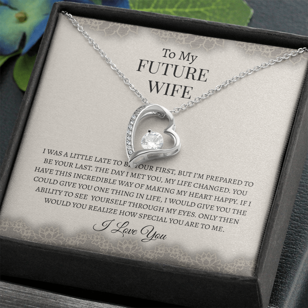 To My Future Wife Gray Lace | Forever Love Necklace