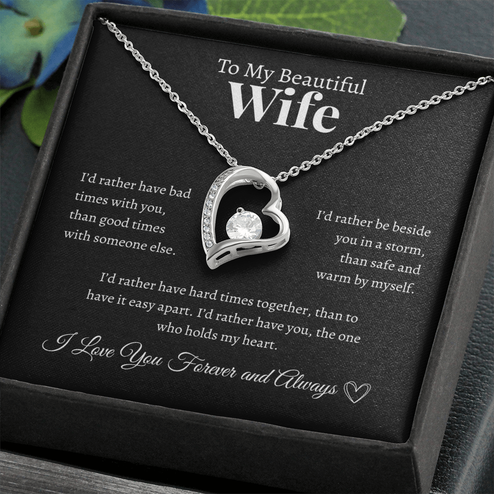 To My Beautiful Wife | Forever Love Necklace