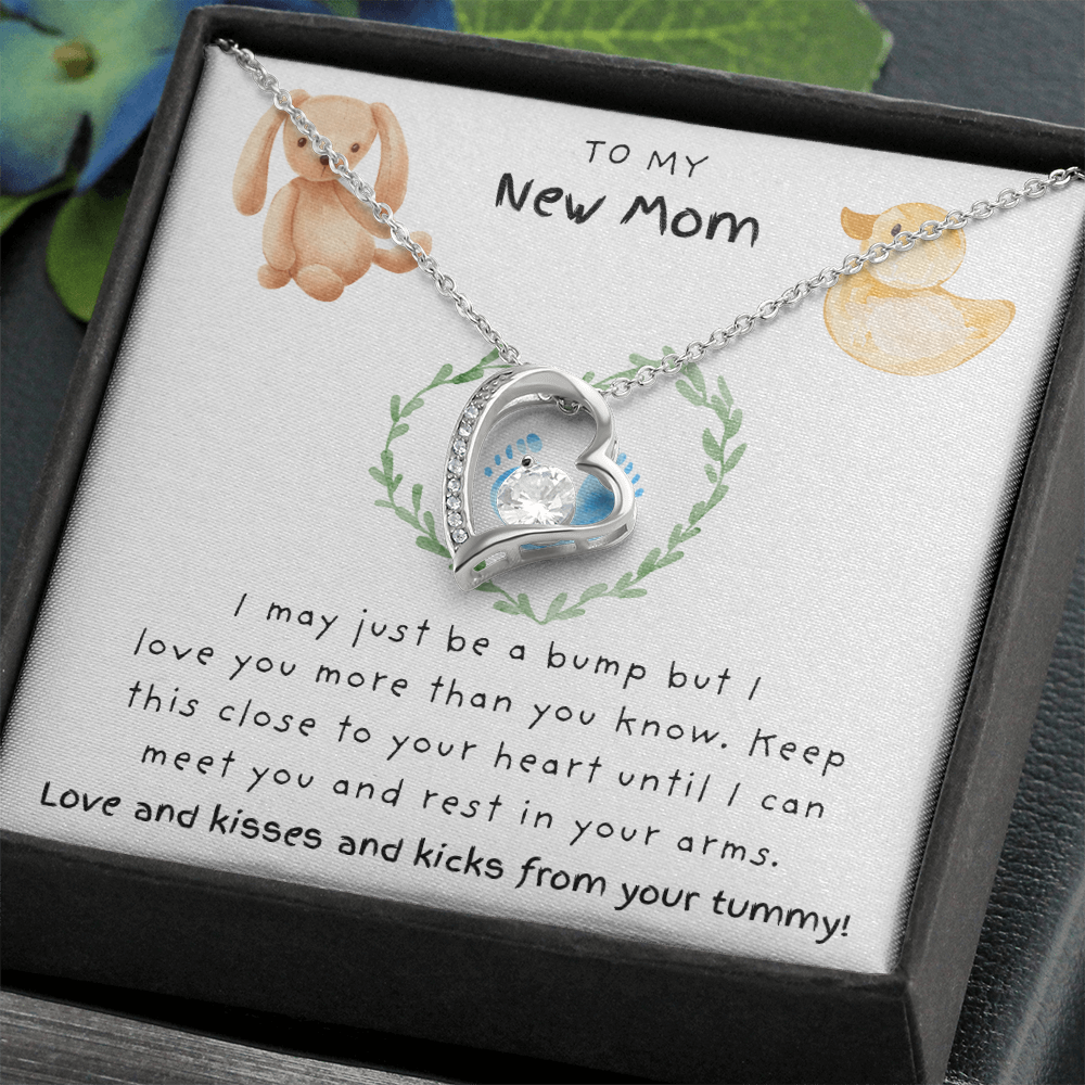 To My New Mom Blue | Forever Love Necklace