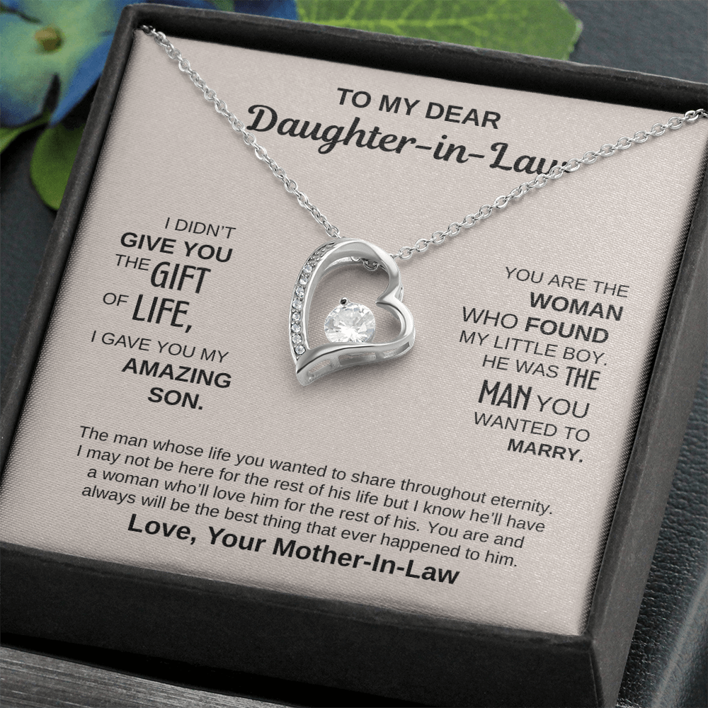 To My Dear Daughter-In-Law | Forever Love Necklace