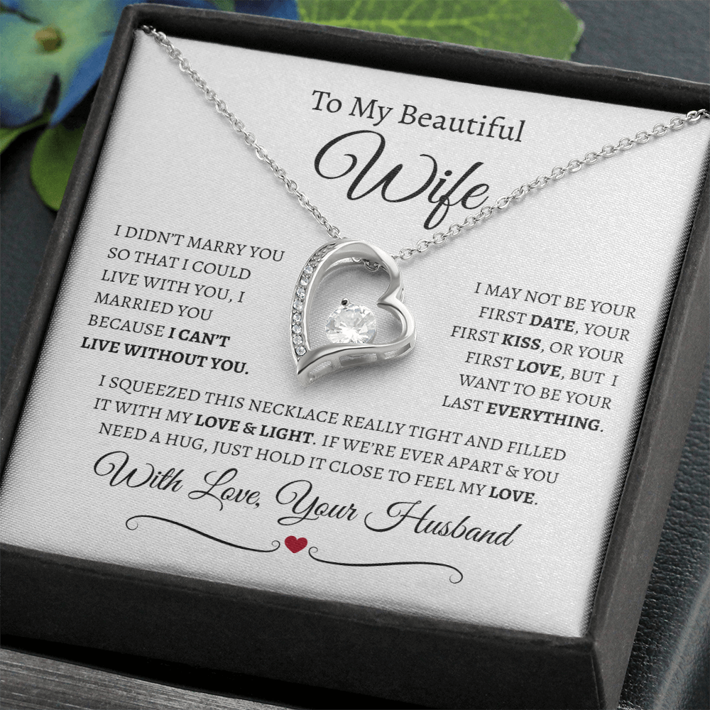 To My Beautiful Wife | Forever Love Necklace