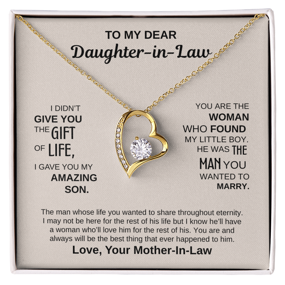 To My Dear Daughter-In-Law | Forever Love Necklace