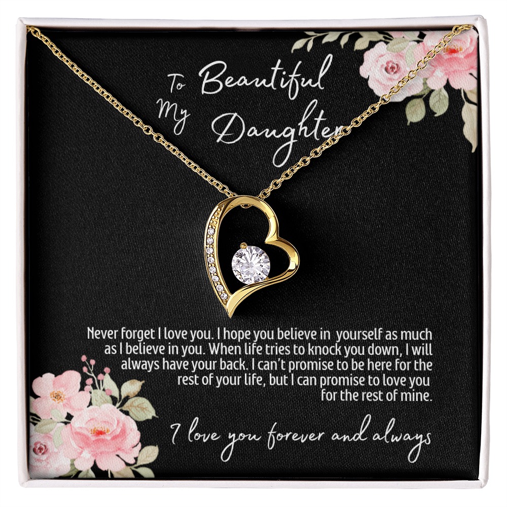 To My Beautiful Daughter | Forever Love Necklace